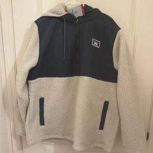 Hurley Half Zip Sherpa Anorak Hoodie size XL